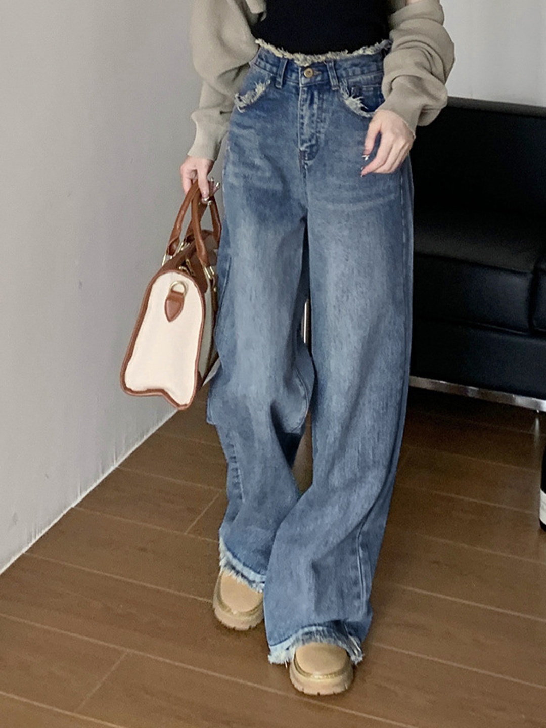 

StyleCast Women Wide Leg High-Rise Jeans, Blue