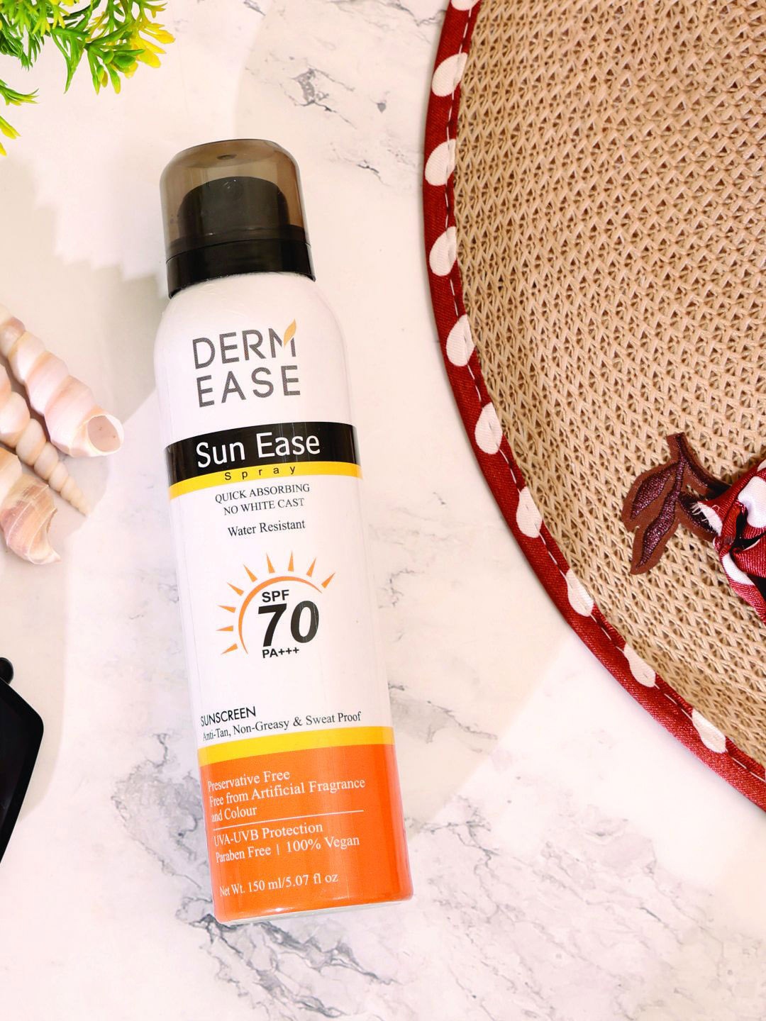 

DERMEASE Sun Ease SPF 70 Sunscreen Spray - 150 ml, Orange