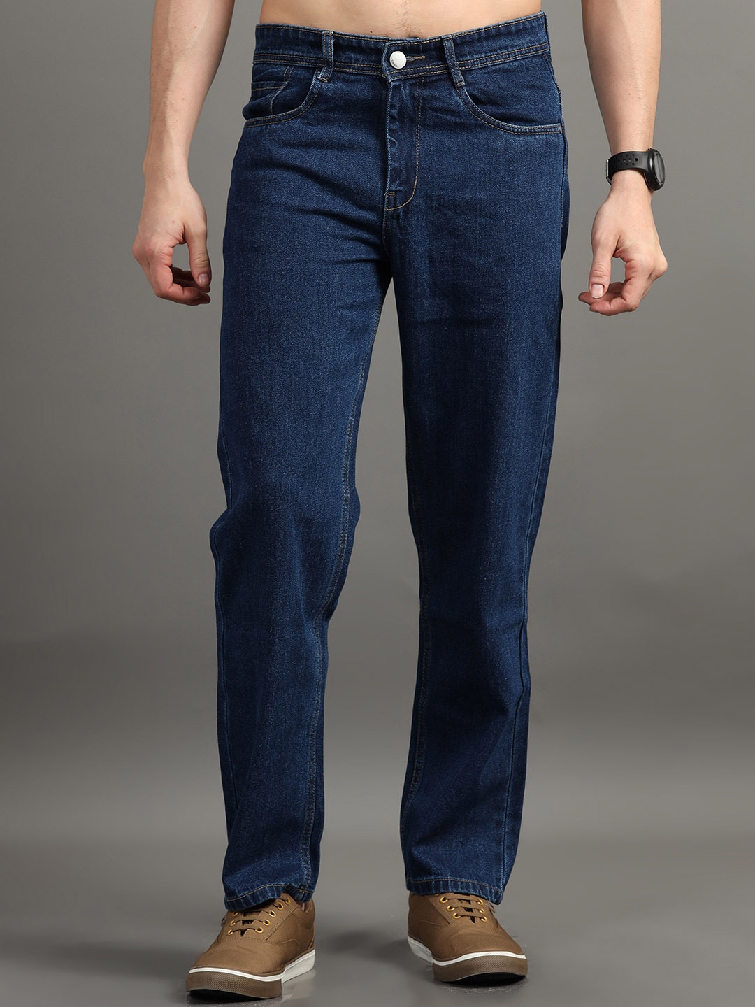 

Kolor Fusion Men Loose Baggy Jeans, Navy blue