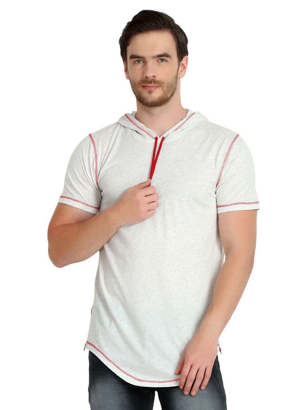 

Unicus Apparel Hooded Neck Cotton T-shirt, Grey