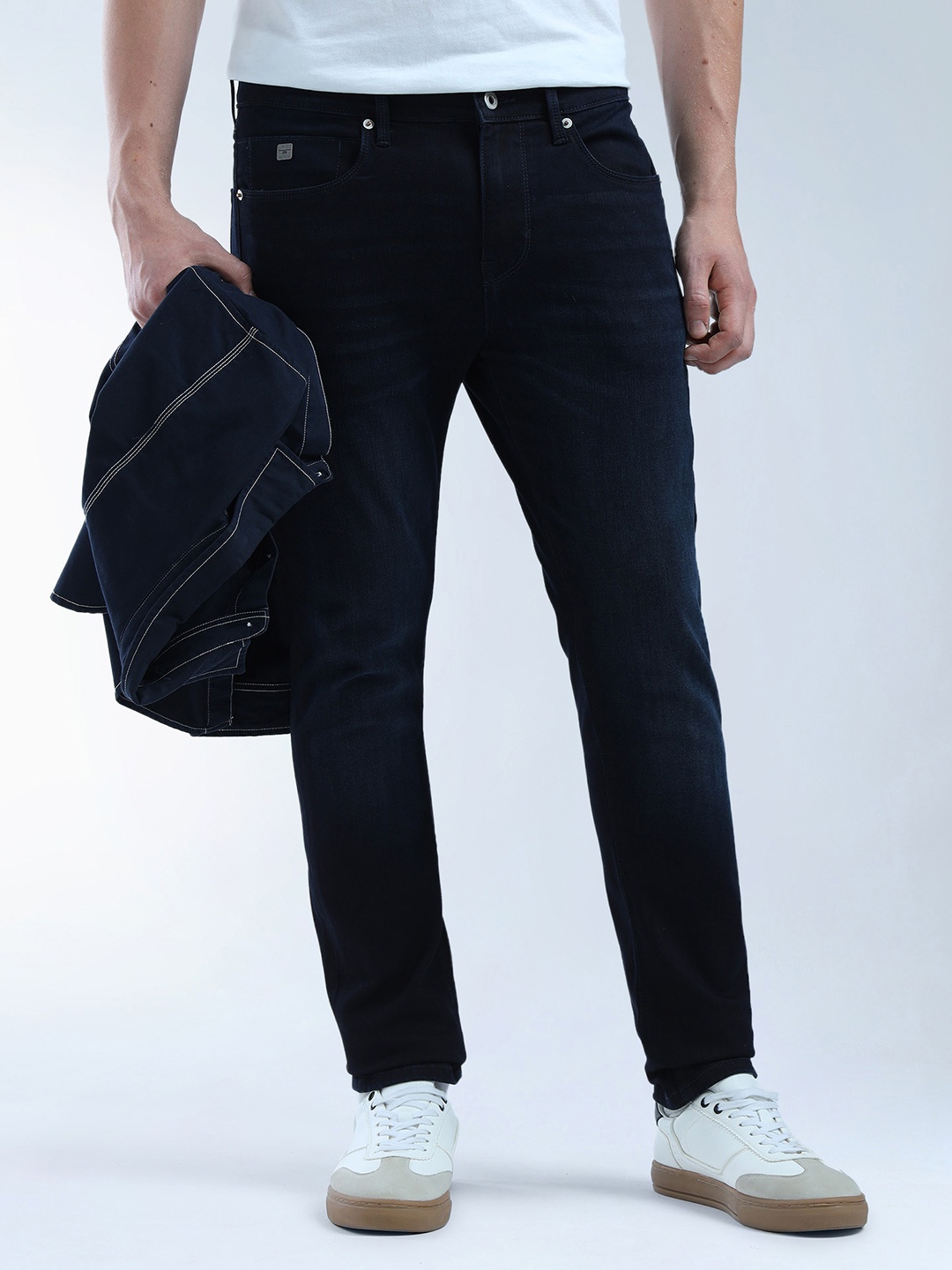 

Flying Machine Men Slim Fit Mid-Rise Stretchable Jeans, Blue