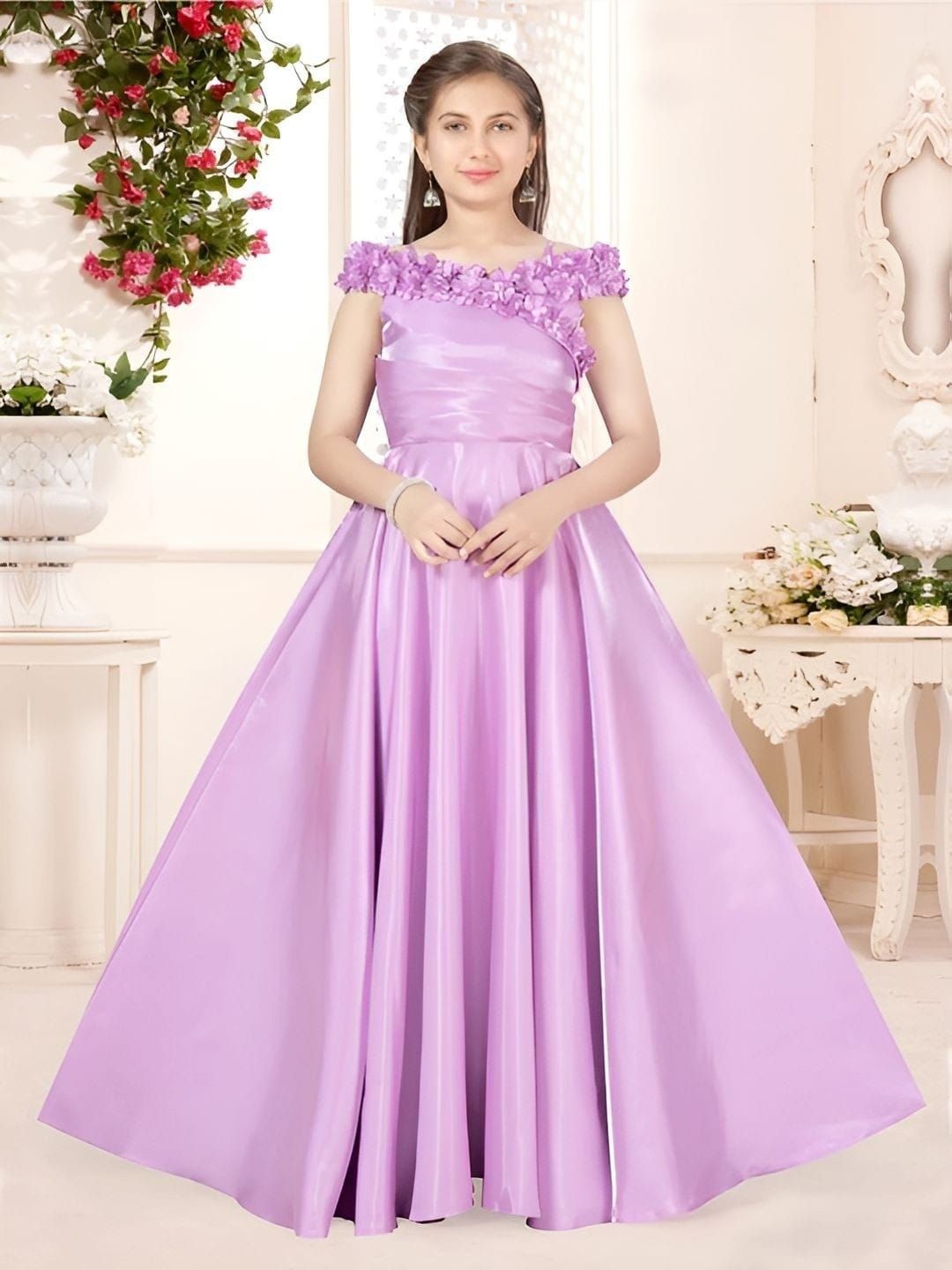 

BAESD Girls Gown Maxi Dress, Lavender