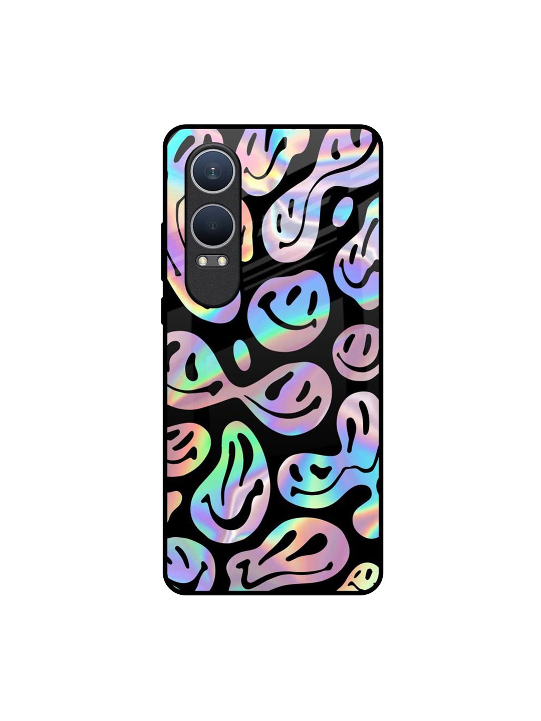 

QRIOH Acid Smile OnePlus Nord CE4 Lite 5G Impact Resistant Back Case, Black