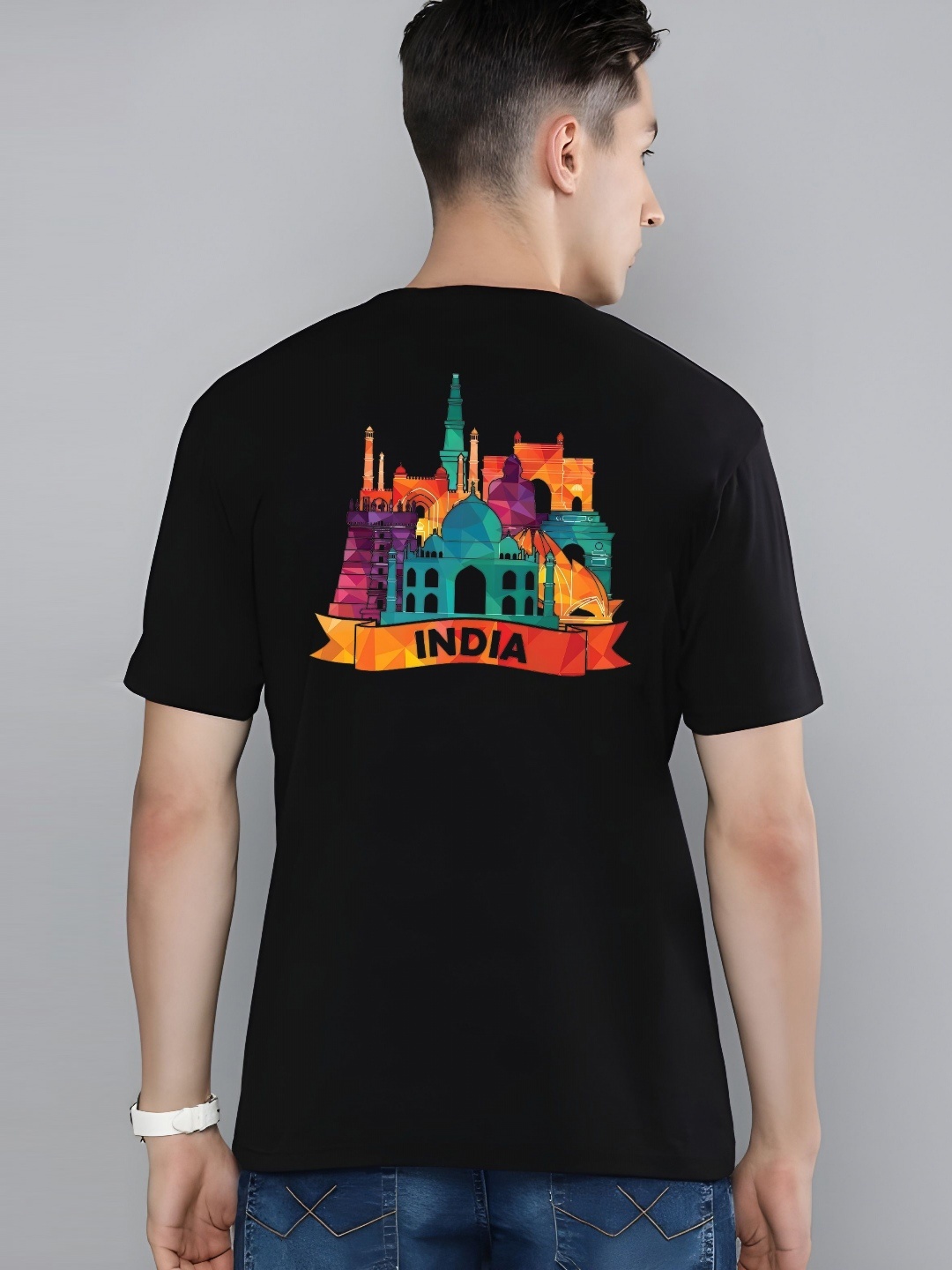 

THE BEETEL HOUSE Graphic Printed Pure Cotton T-shirt, Black