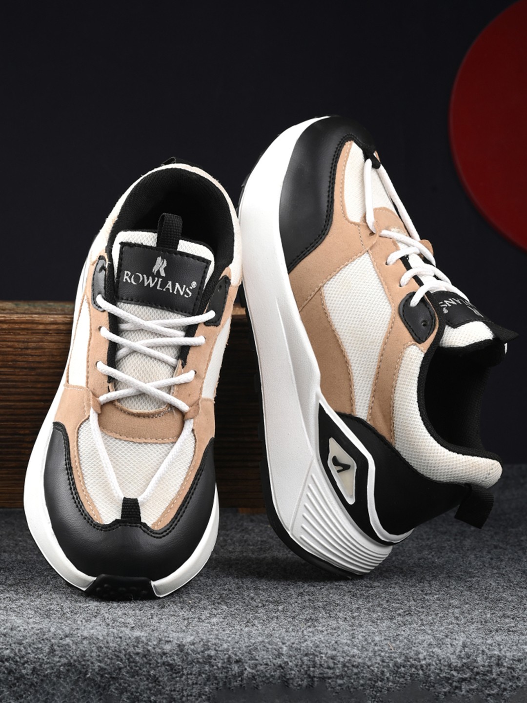 

Rowlans Women Colourblocked Round Toe Sneakers, White
