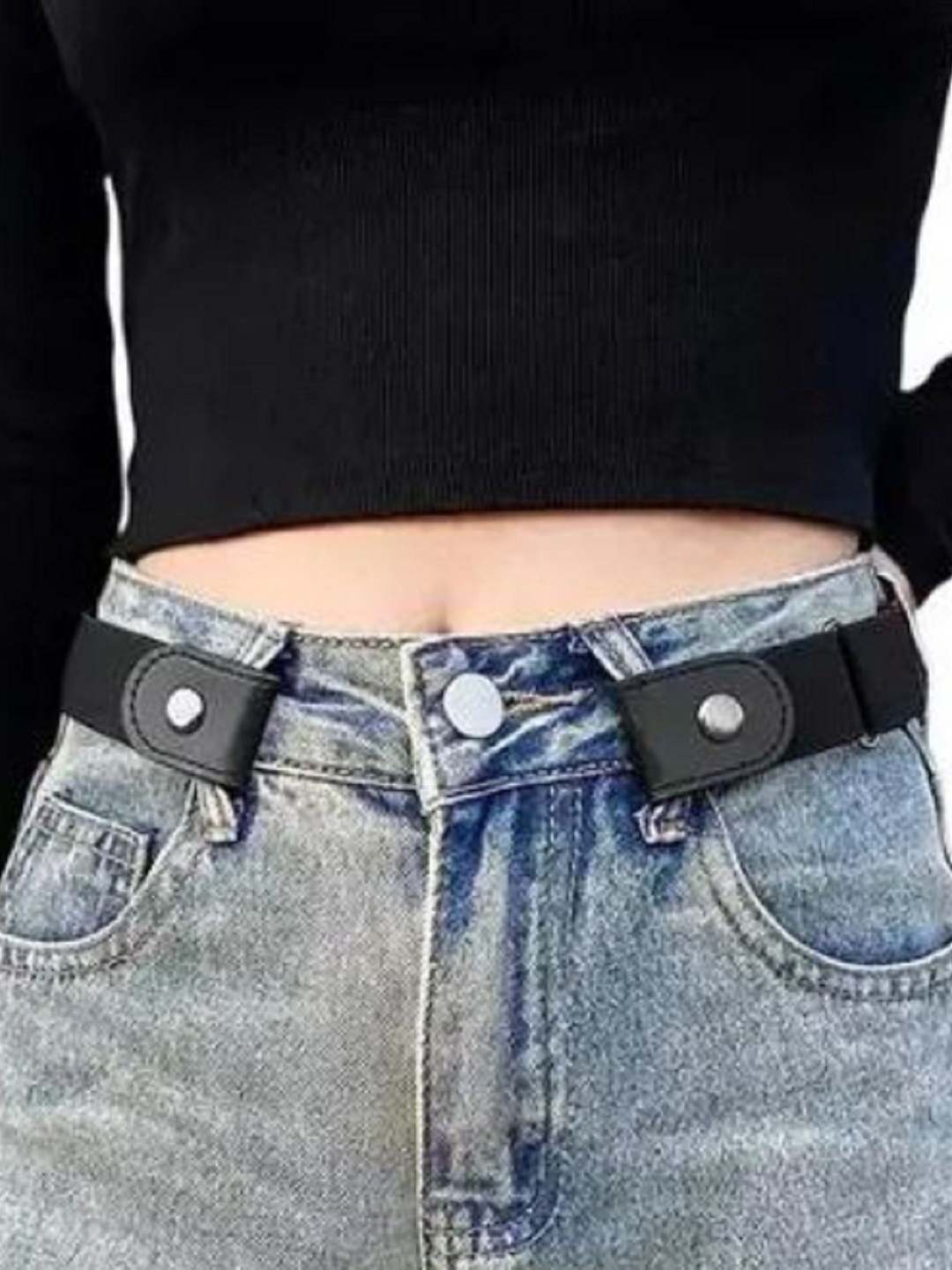 

HAPANI FASHION Women Leather Formal Belt, Black