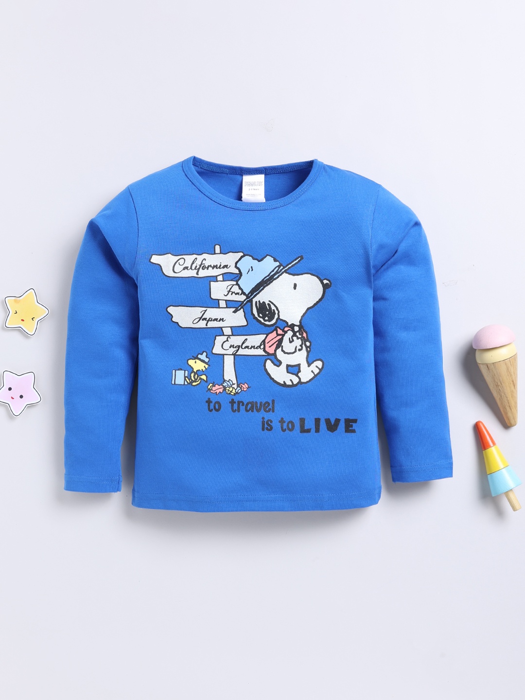 

Here&Now X Denikid Girls Printed T-shirt, Blue