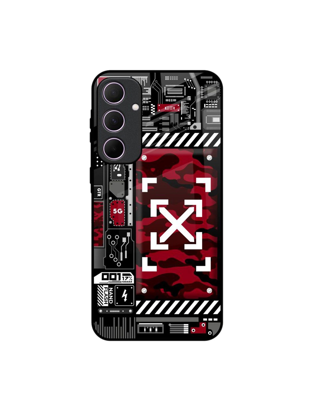 

QRIOH Technology Art Samsung Galaxy A35 5G Impact Resistant Back Case, Red