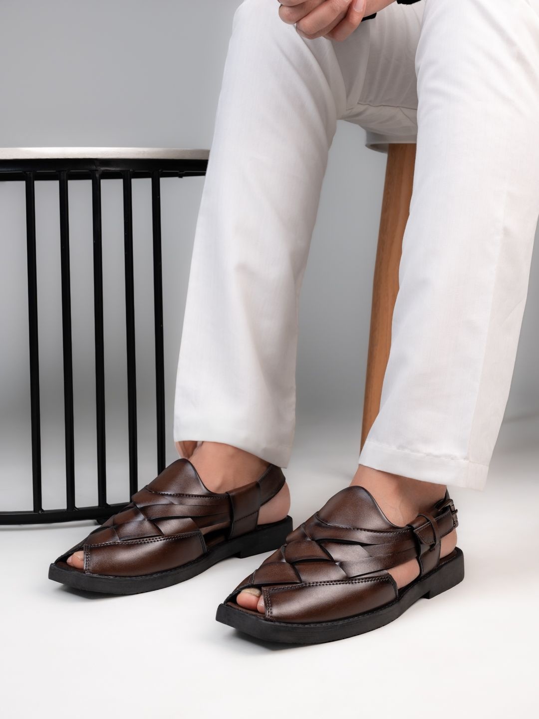 

House of Pataudi Men Comfortable Sandals, Brown