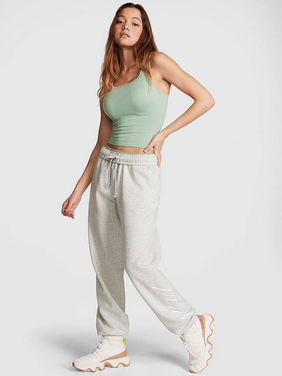 

Victoria's Secret PINK Women Relaxed Fit Joggers, Grey
