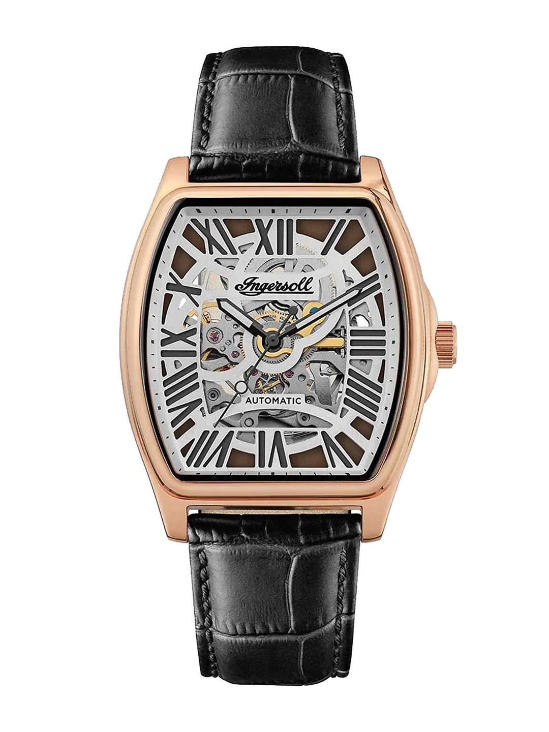 

Ingersoll Men Dial & Leather Straps Analogue Automatic Watch I14201, Black