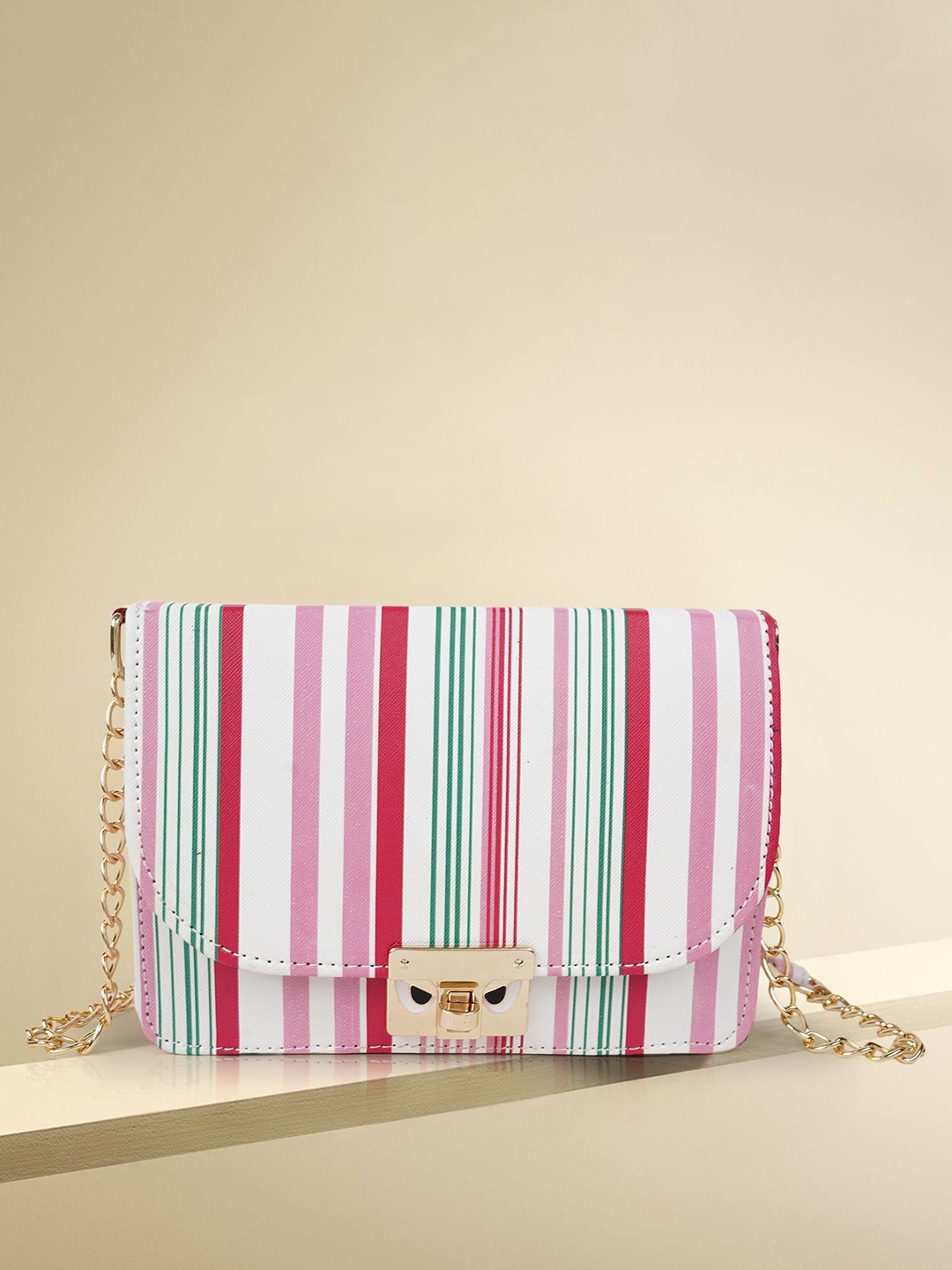 

STARWINGS Striped Crossbody Sling Bag, Red