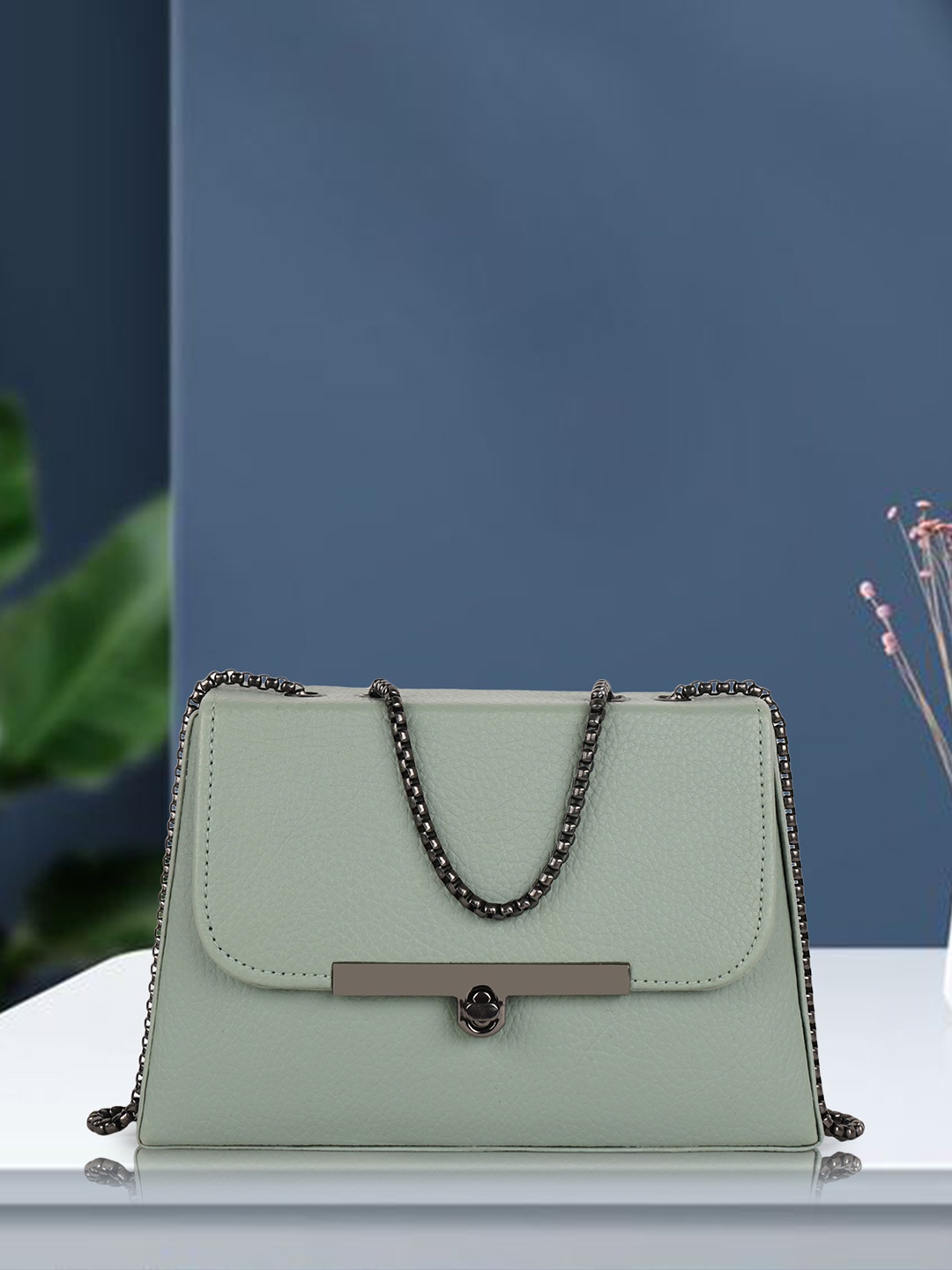 

STARWINGS Embellished Structured Sling Bag, Olive