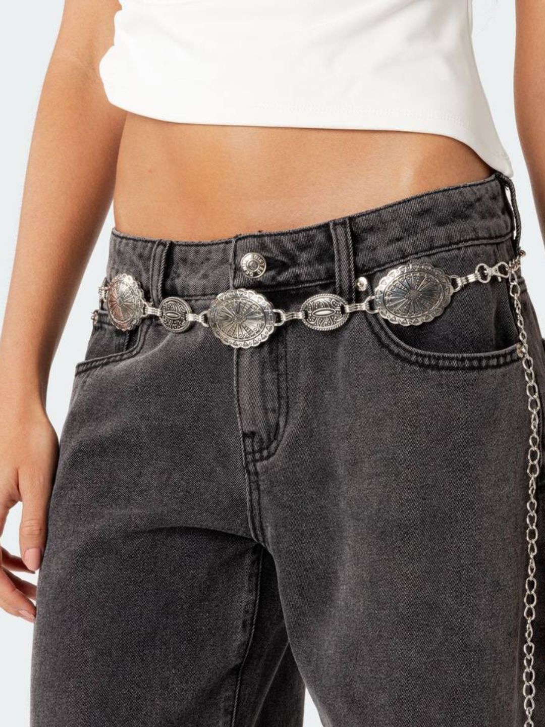 

NOTHING ORDINARY Women Embellished Belt, Silver