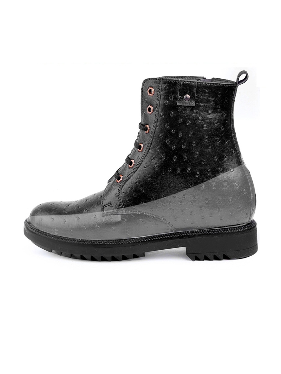 

riffway Men Block-Heeled Height Increasing Regular Boots, Black