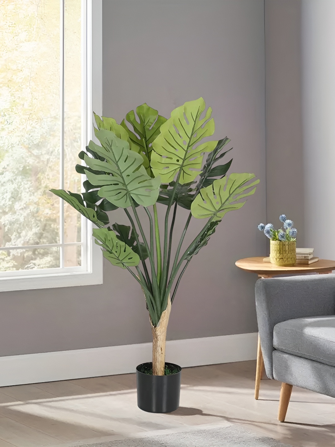 

Home Bloom Green & Black Artificial Monstera Deliciosa Plant With Pot