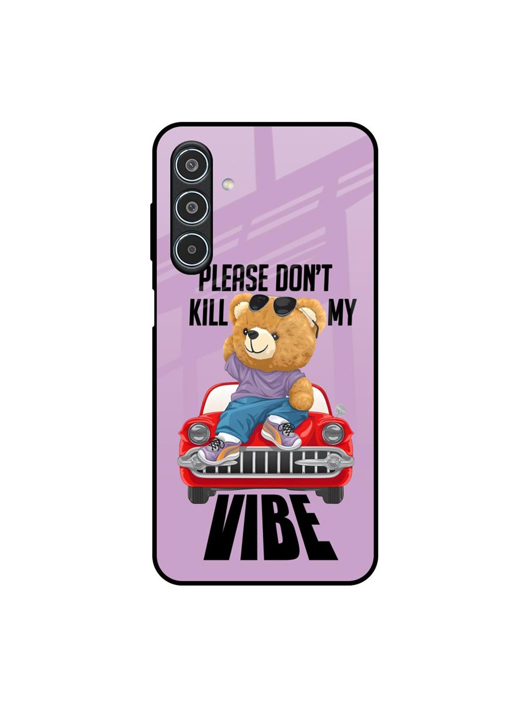 

QRIOH Don't Kill My Vibe Samsung Galaxy M35 5G Impact Resistant Back Case, Purple