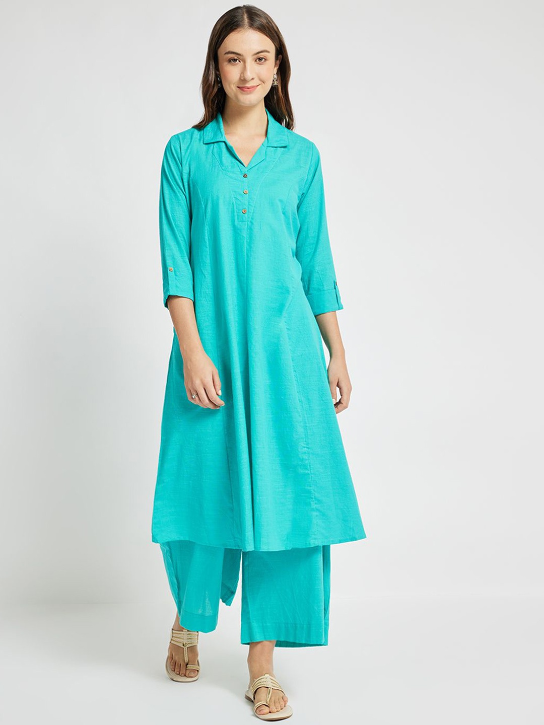 

Span A-line Printed Kurta, Blue