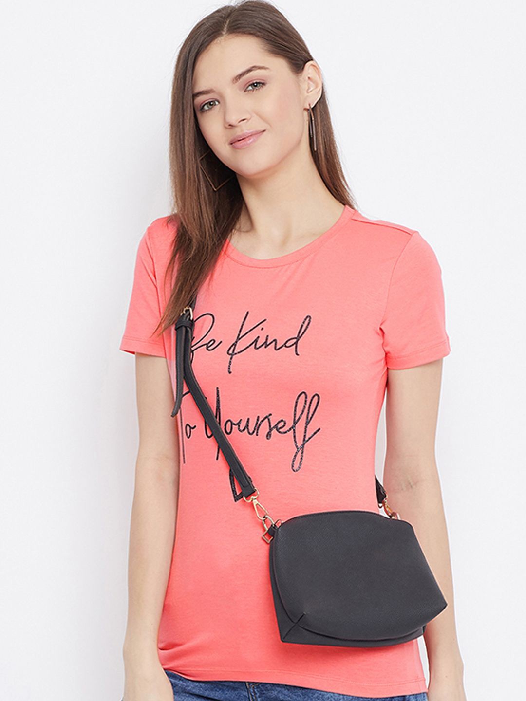

Bishop Cotton Women Printed Cotton T-shirt, Pink