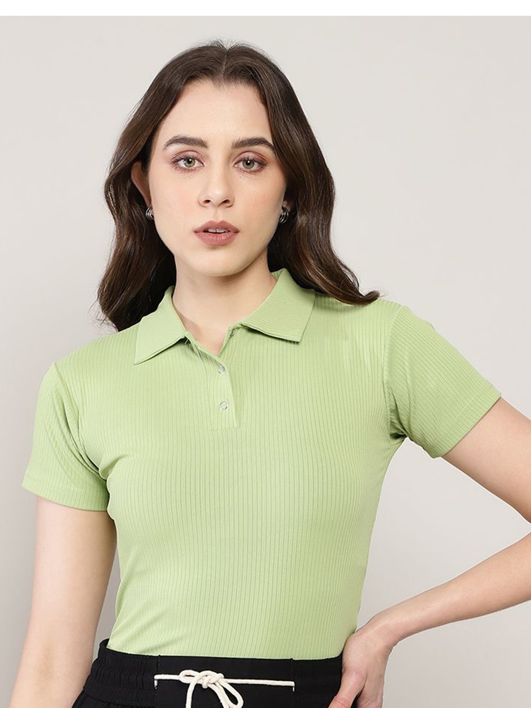 

Sugathari Women Sheen Top, Fluorescent green