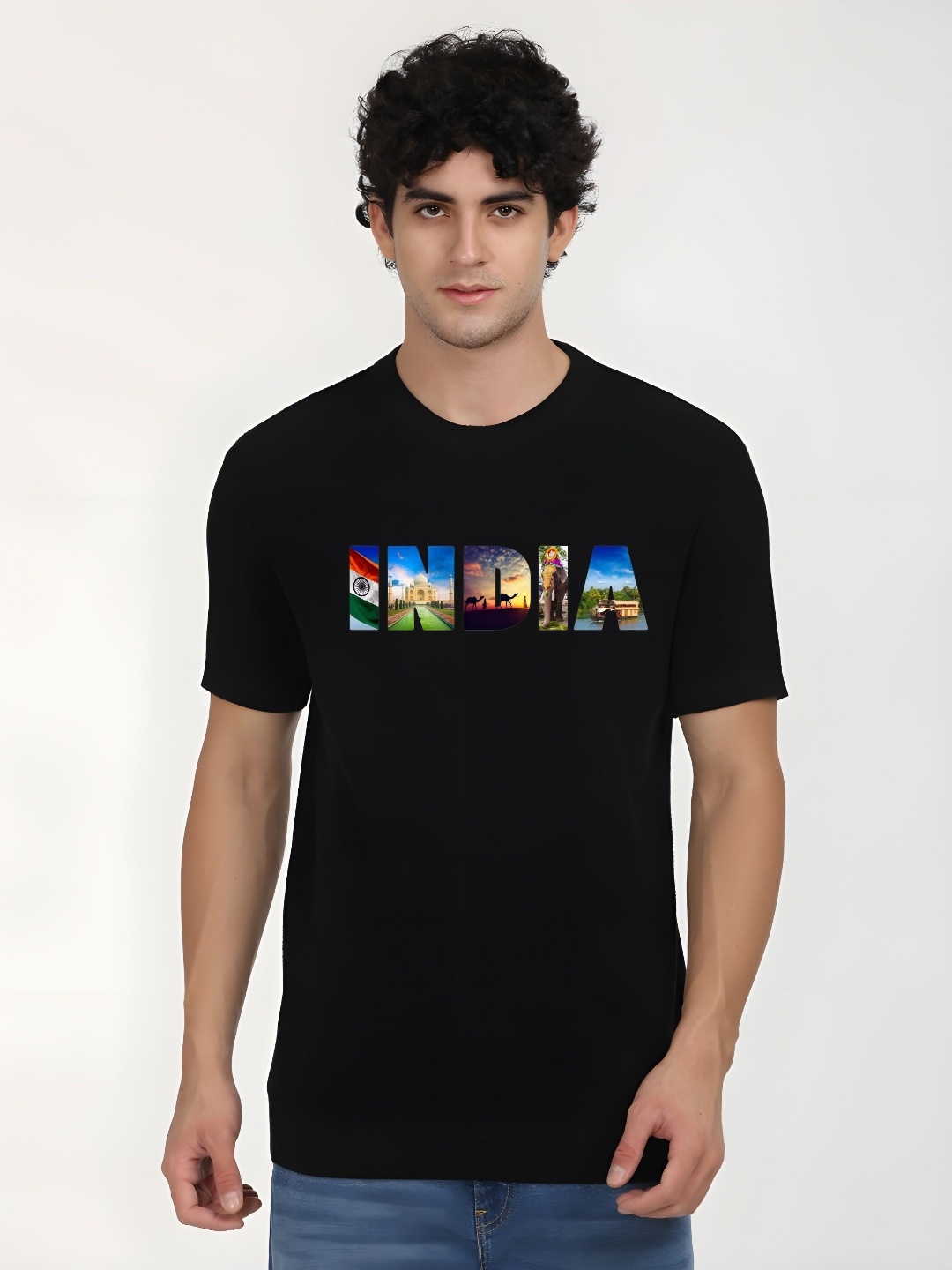

THE BEETEL HOUSE Typography Printed Pure Cotton T-shirt, Black