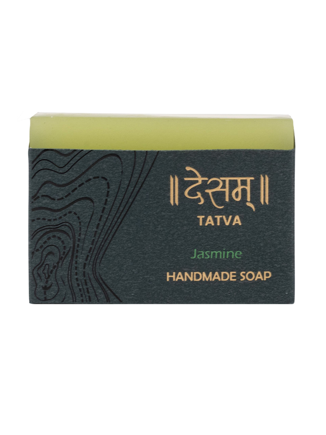 

Desam Organics Tatva Jasmine Soap With Jojoba Oil For Deep Cleansing - 100 g, Green