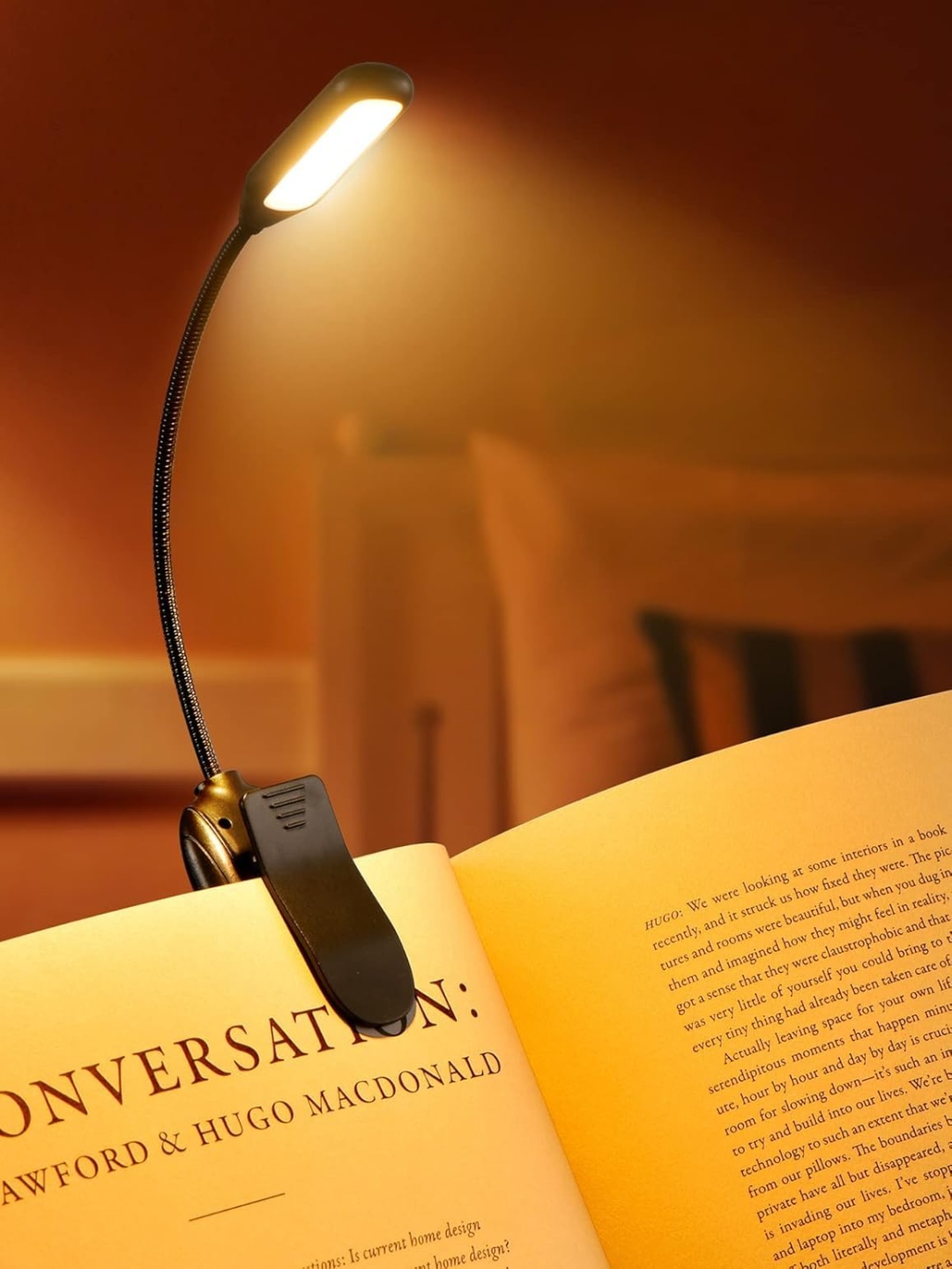 

XERGY Book Lights for Reading at Night in Bed, 80 Hours Runtime, Rechargeable, Black