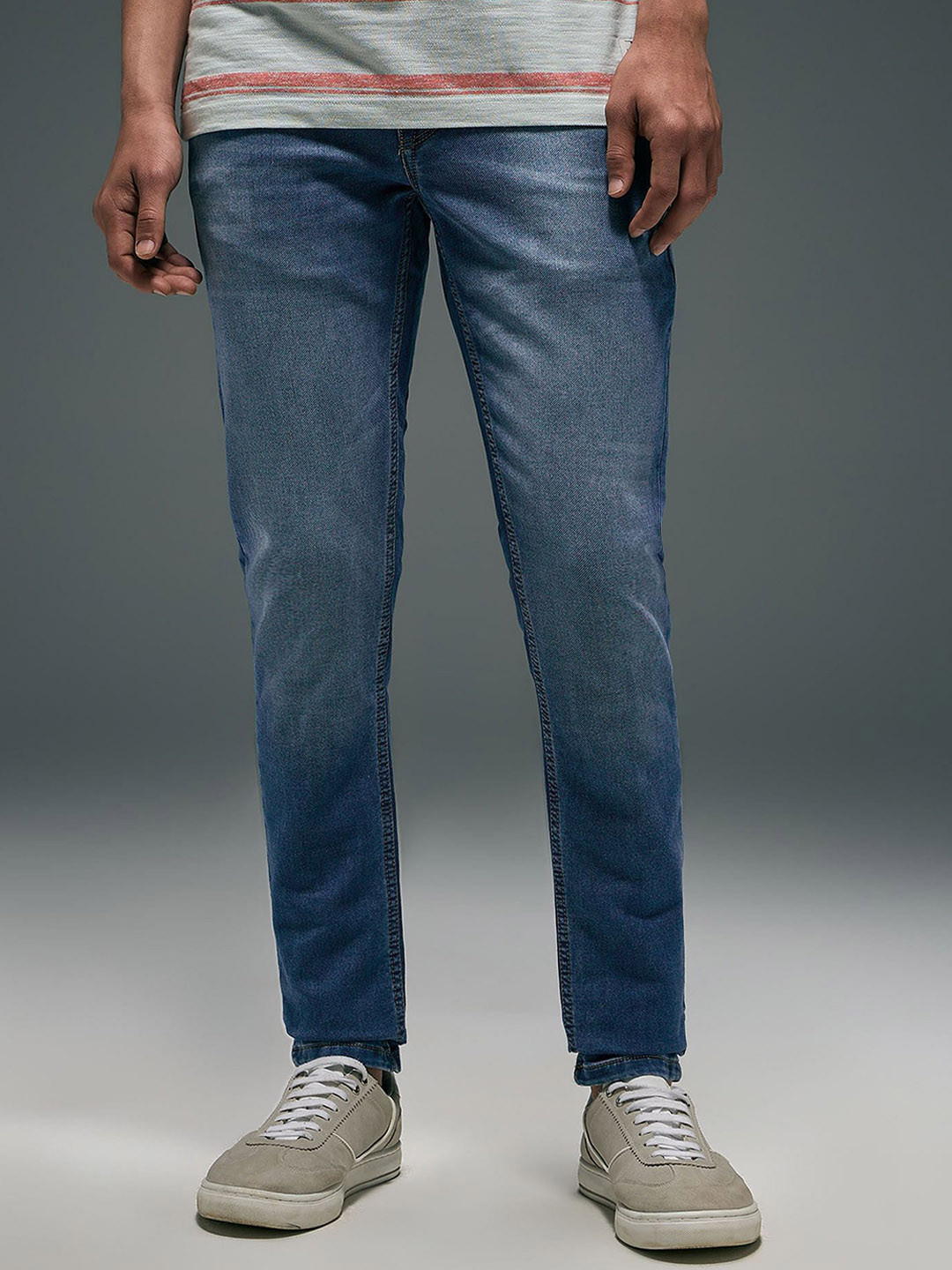 

Flying Machine Men Super Skinny Fit Low-Rise Clean Look Stretchable Jeans, Blue