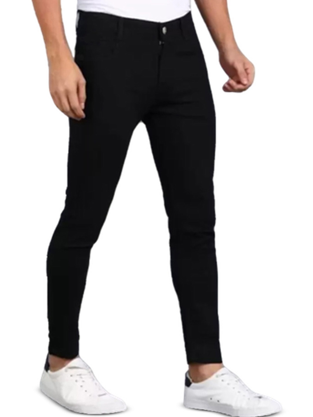 

COMFITS Men Classic Slim Fit Stretchable Jeans, Black
