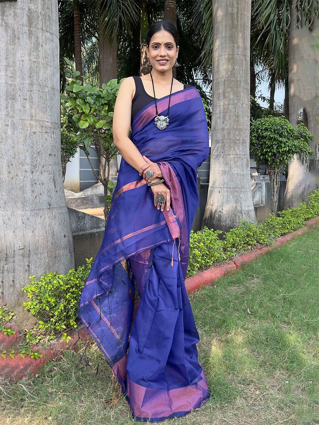 

Anouk Zari Saree, Blue