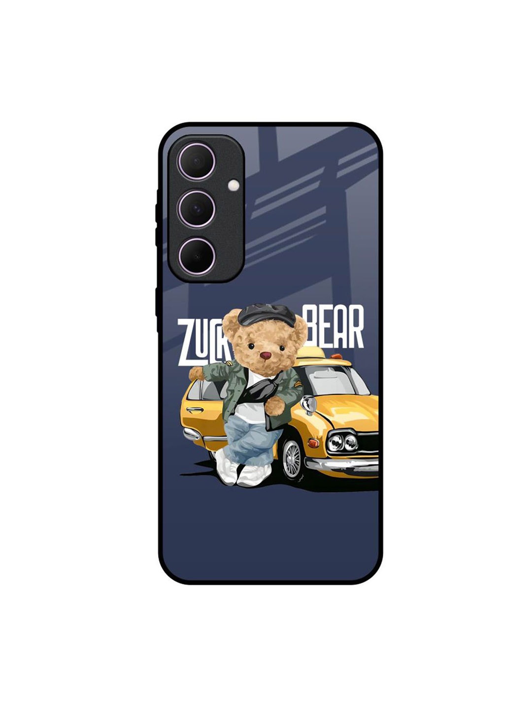 

QRIOH Adventurous Bear Samsung Galaxy A35 5G Impact Resistant Back Case, Blue