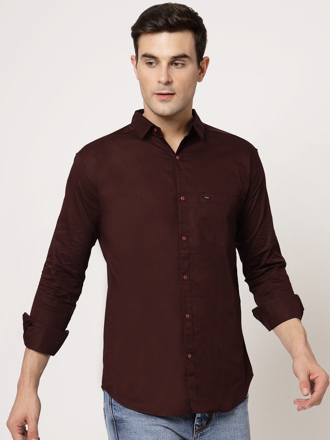 

Metronaut Men Classic Checked Casual Shirt, Maroon