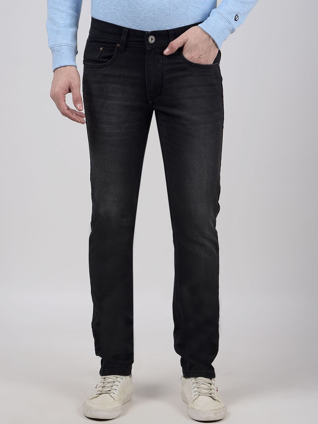 

Numero Uno Men Cotton Skinny Fit Jeans, Black