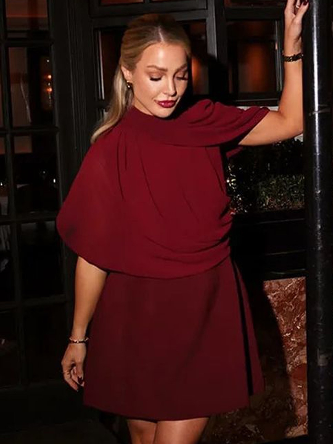 

LULU & SKY A-Line Dress, Burgundy