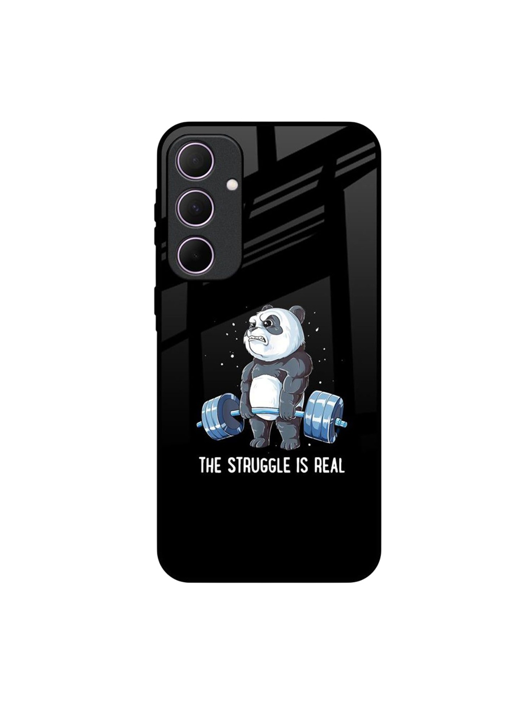 

QRIOH Real Struggle Real Samsung Galaxy A35 5G Impact Resistant Back Case, Black