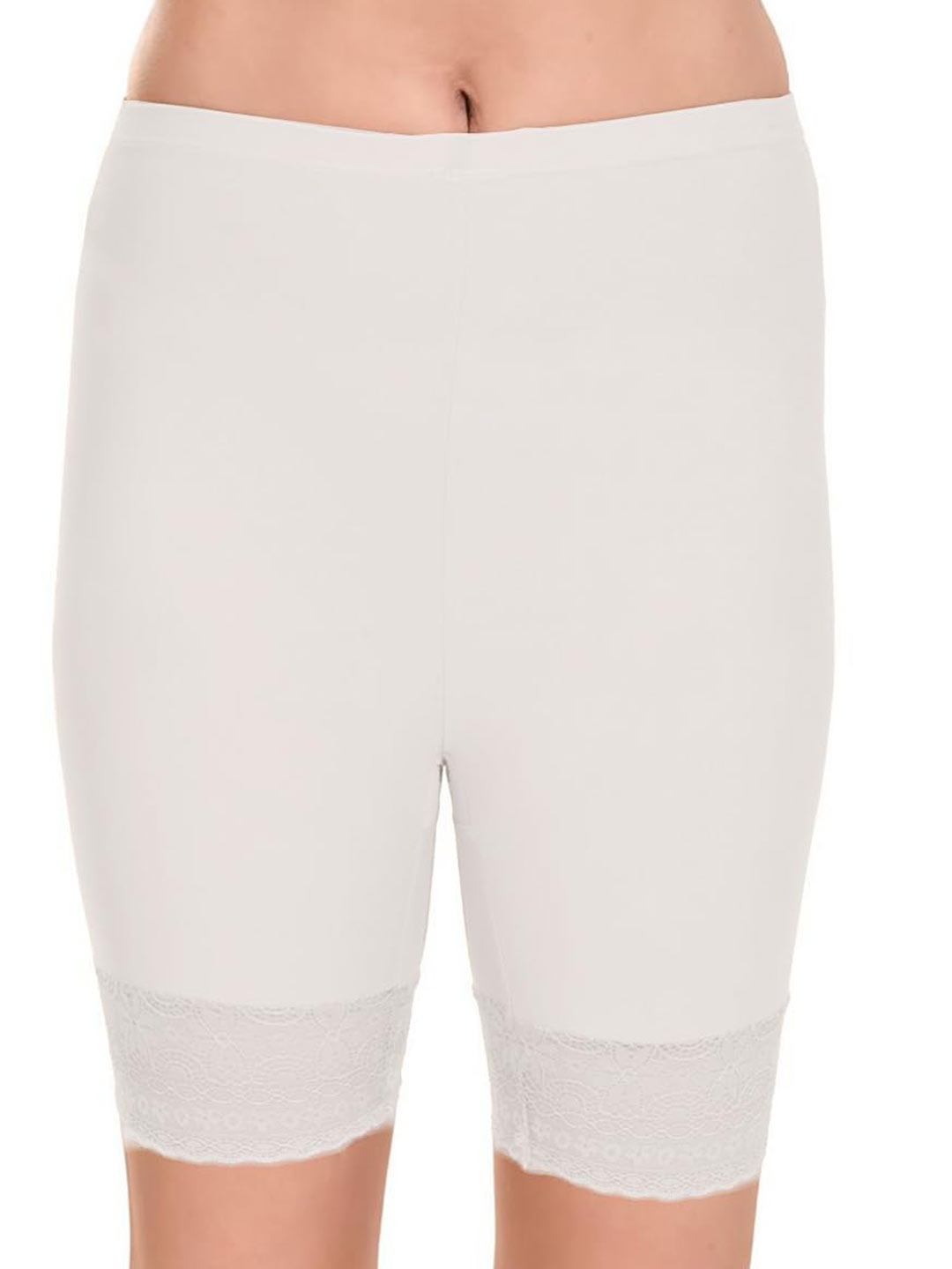 

Arc de Shapes Women Mid-Rise Skinny Fit Cycling Shorts, White