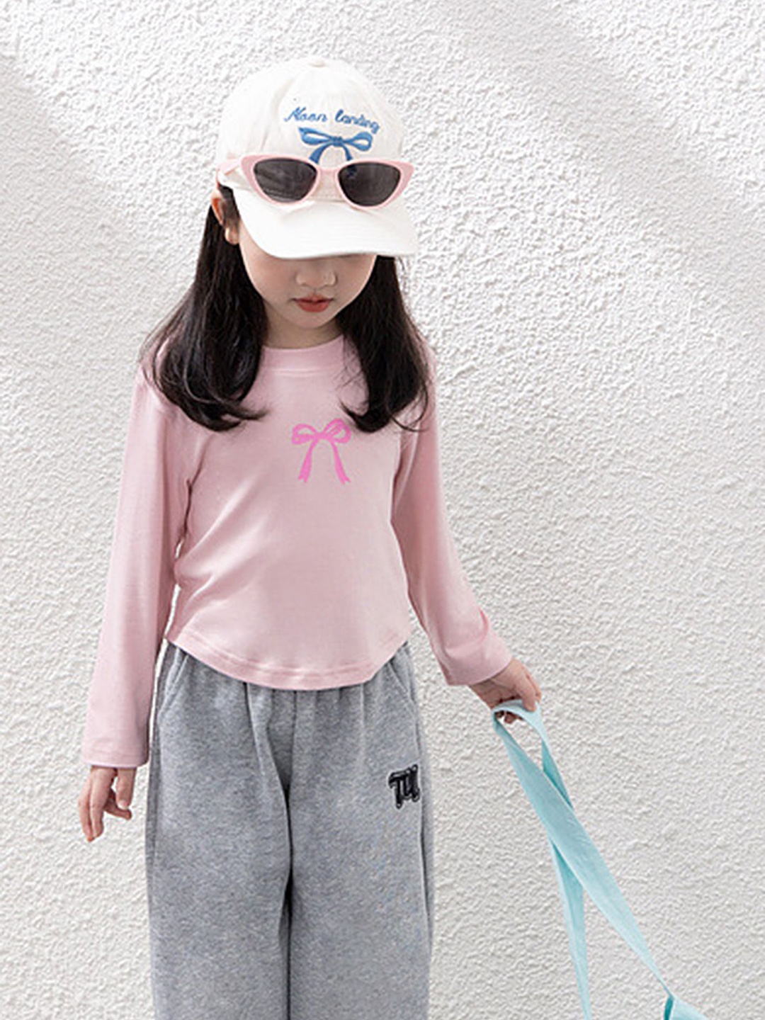 

LULU & SKY Girls Graphic Printed Round Neck T-shirt, Pink