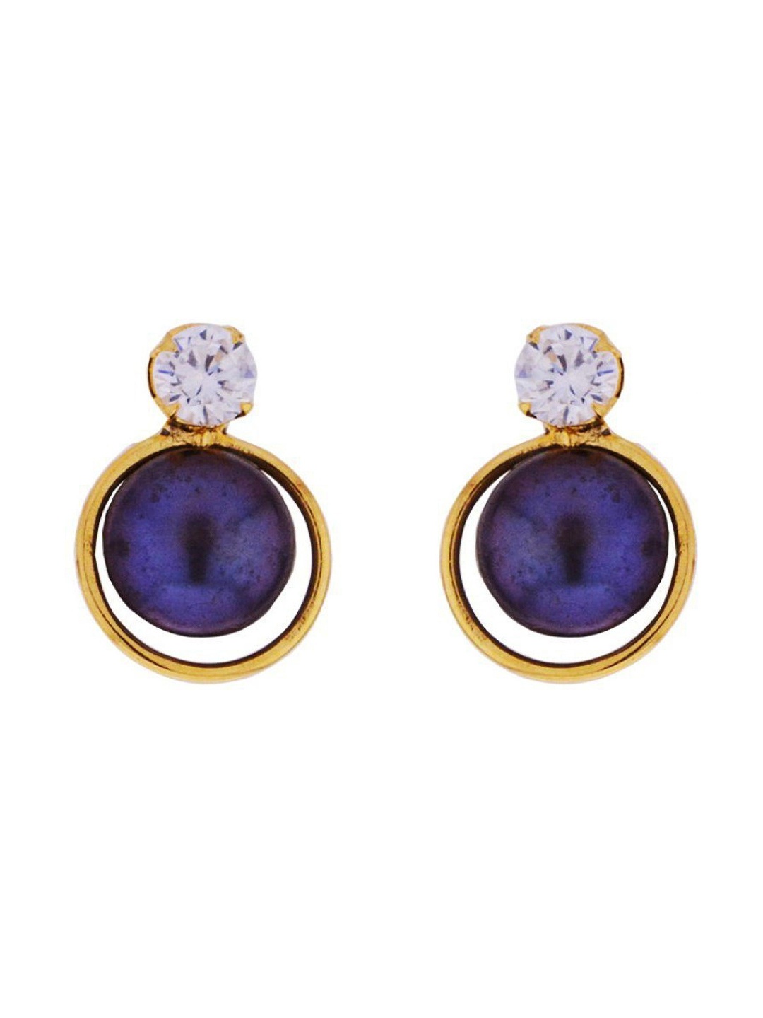 

Sri Jagdamba Pearls Dealer Silver-Plated Stone Studded Contemporary Drop Earrings