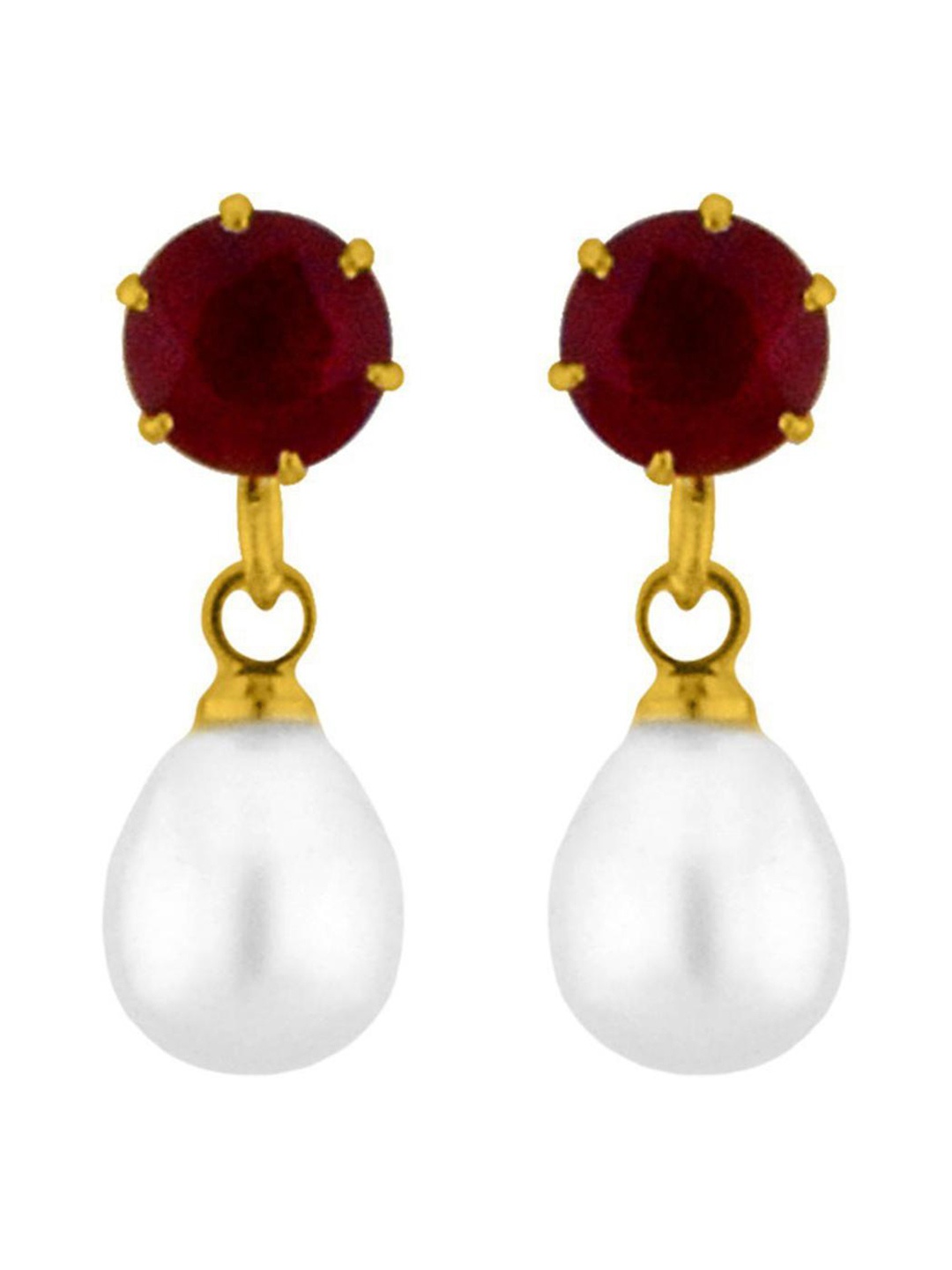 

Sri Jagdamba Pearls Dealer Contemporary Drop Earrings, White
