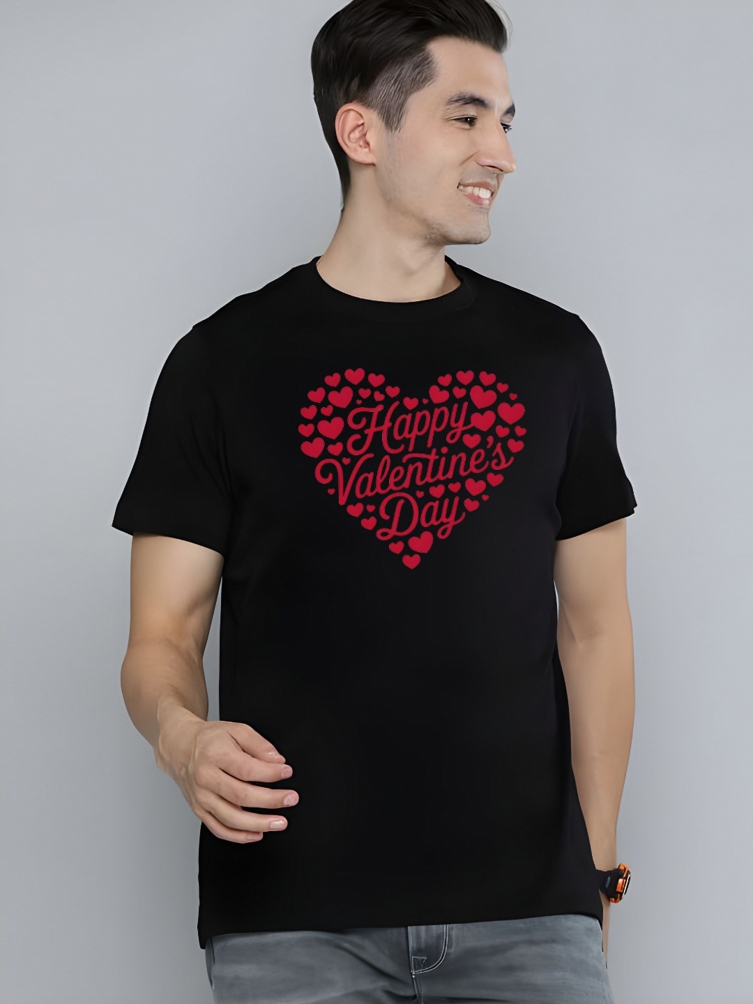 

THE BEETEL HOUSE Men Typography Printed Round Neck Cotton T-shirt, Black