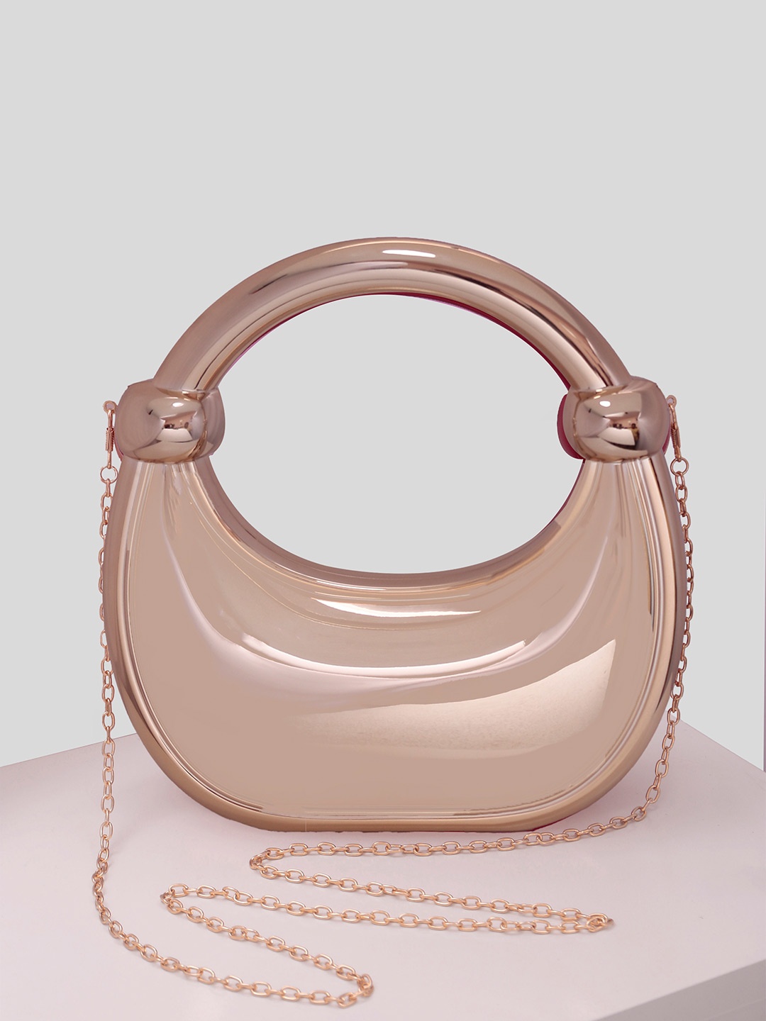 

TREASO CLOSET Half Moon Sling Lumina Bag, Gold