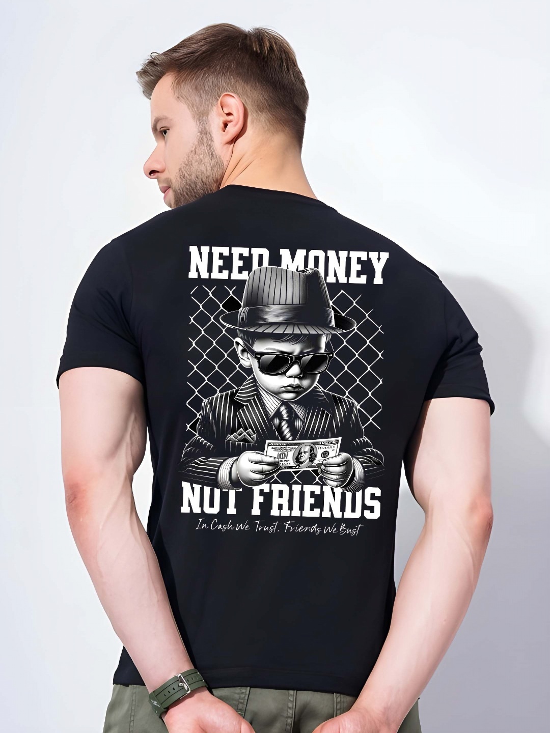 

THE BEETEL HOUSE Graphic Printed Pure Cotton T-shirt, Black