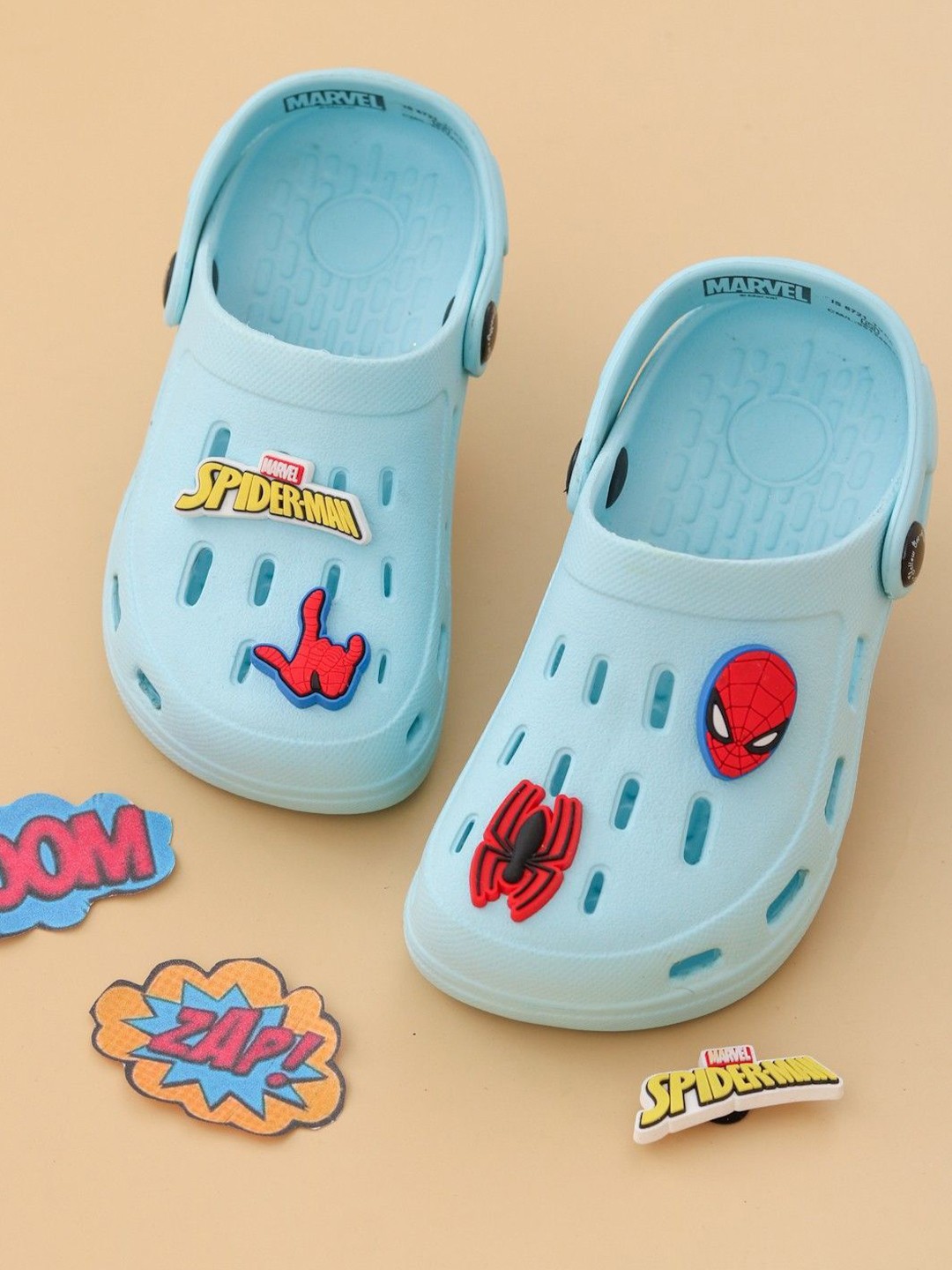 

Yellow Bee Boys Self Design Clogs, Blue