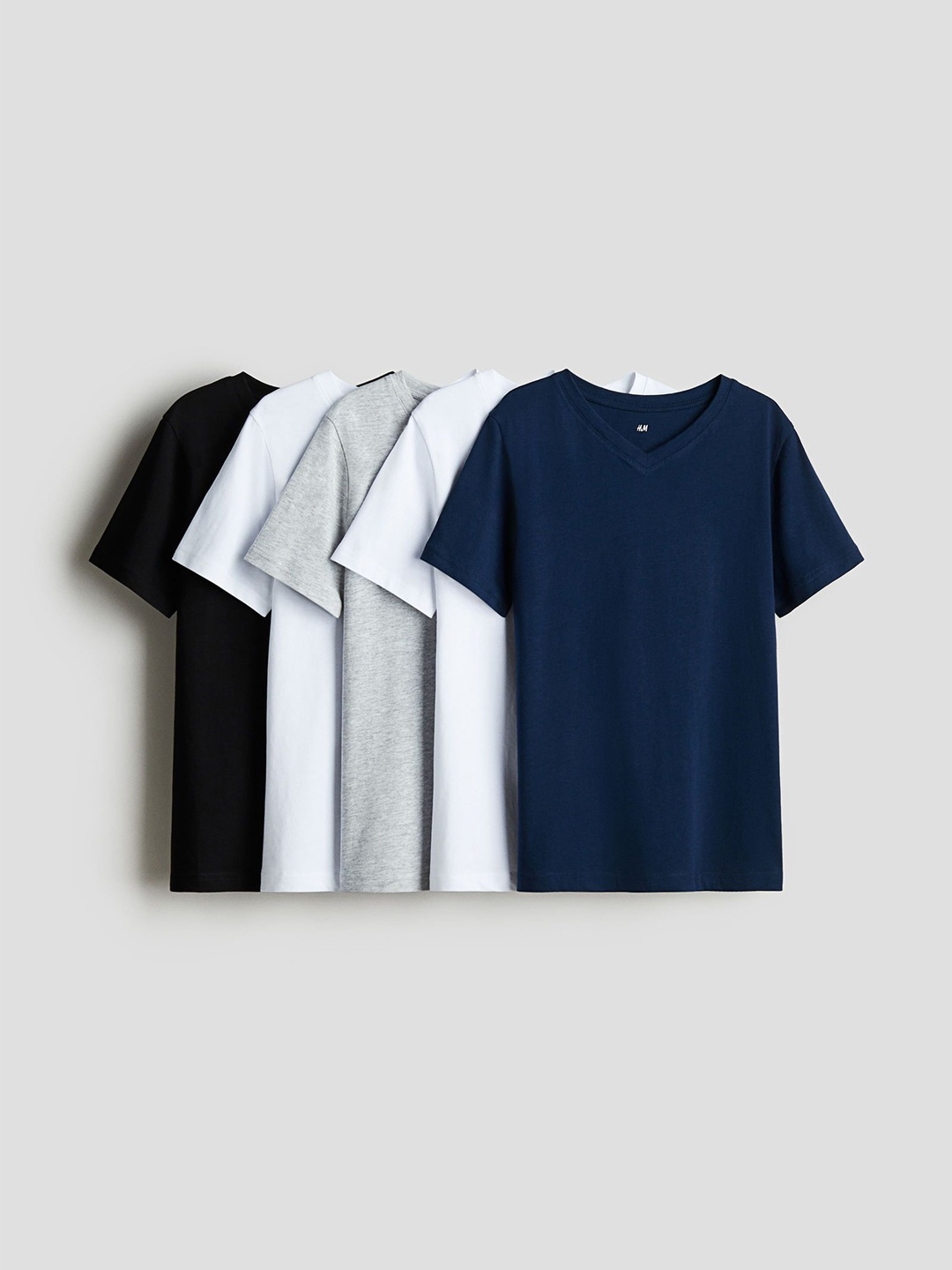 

H&M 5-Pack Cotton T-Shirts, Blue