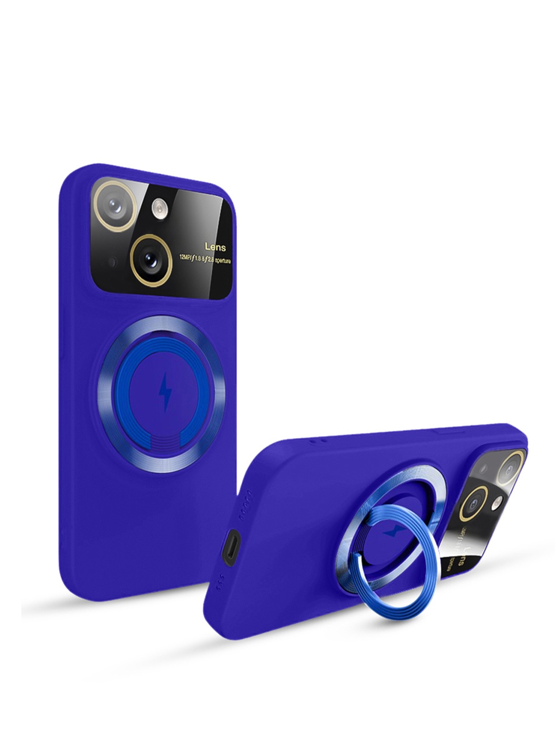 

QRIOH Solid iPhone 15 Back Case with Magsafe, Blue