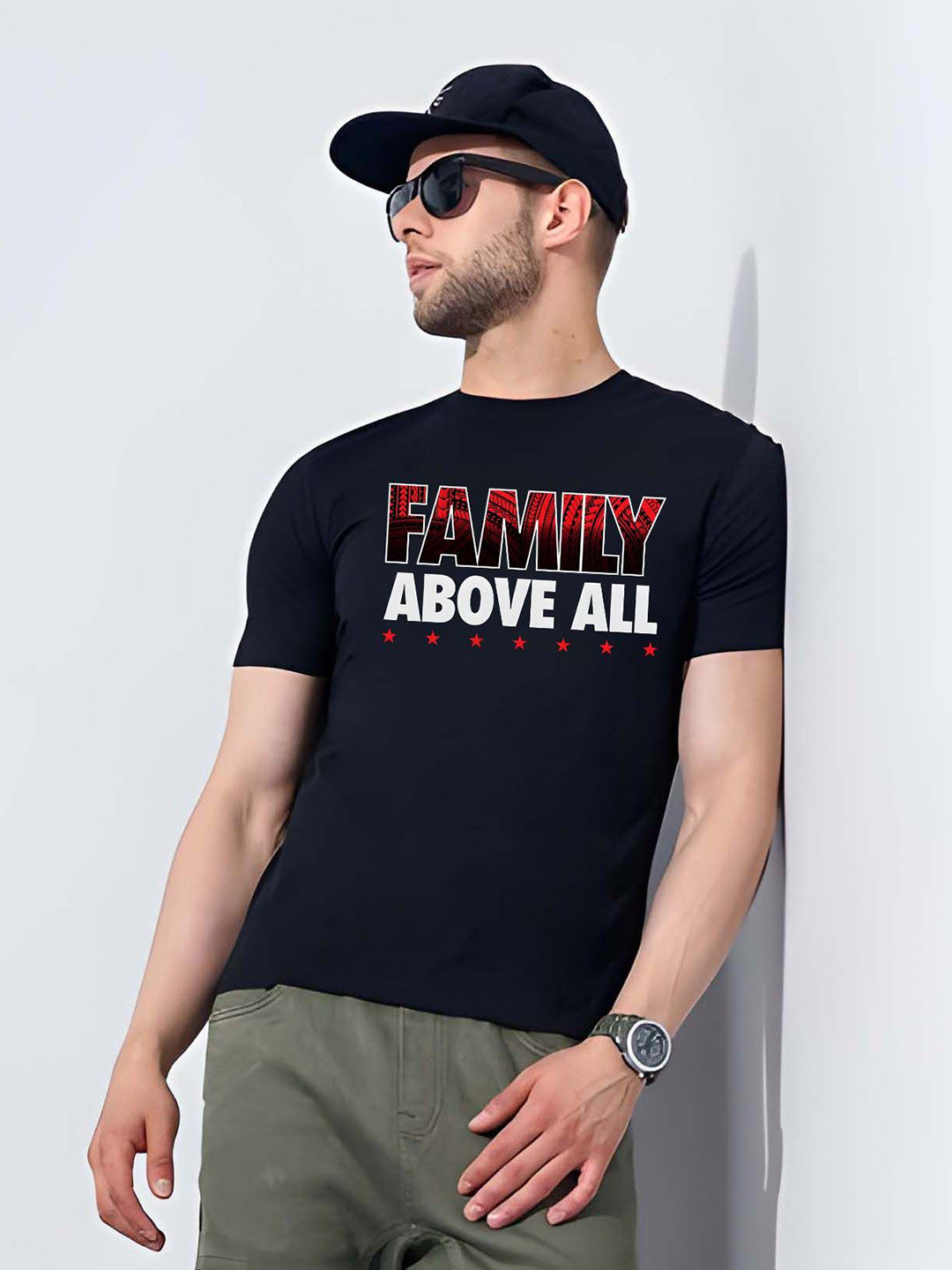 

THE BEETEL HOUSE Men Typography Printed Round Neck Cotton T-shirt, Black