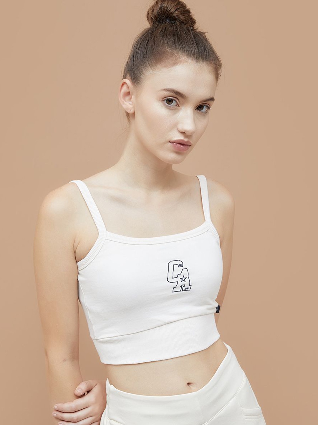 

Kappa Typography Applique Regular Fit Cotton T-shirt, Off white