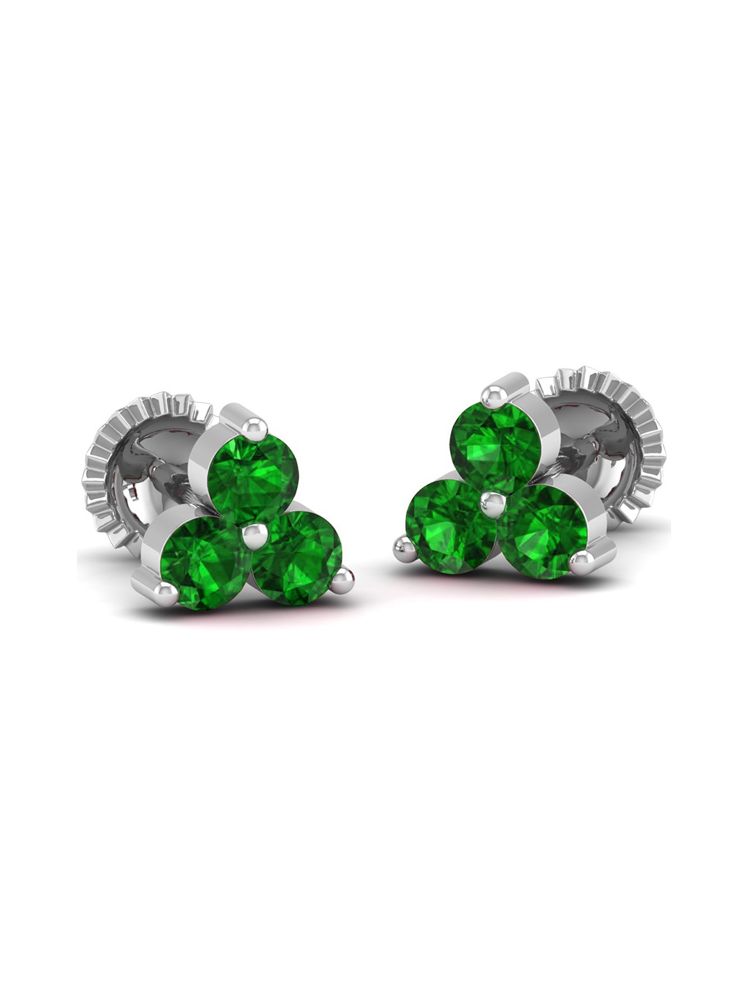 

AKSHAT SAPPHIRE 92.5 Sterling Silver Rhodium-Plated Cubic Zirconia Studded Studs