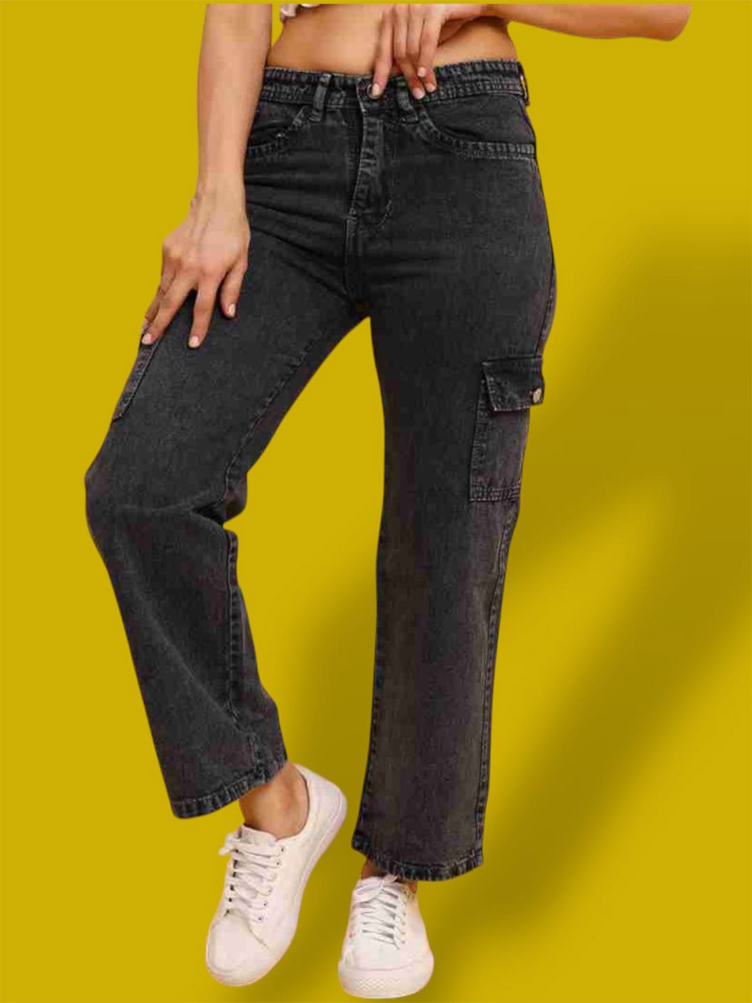 

Perfect Outlet Women Boyfriend Fit High-Rise Stretchable Jeans, Grey