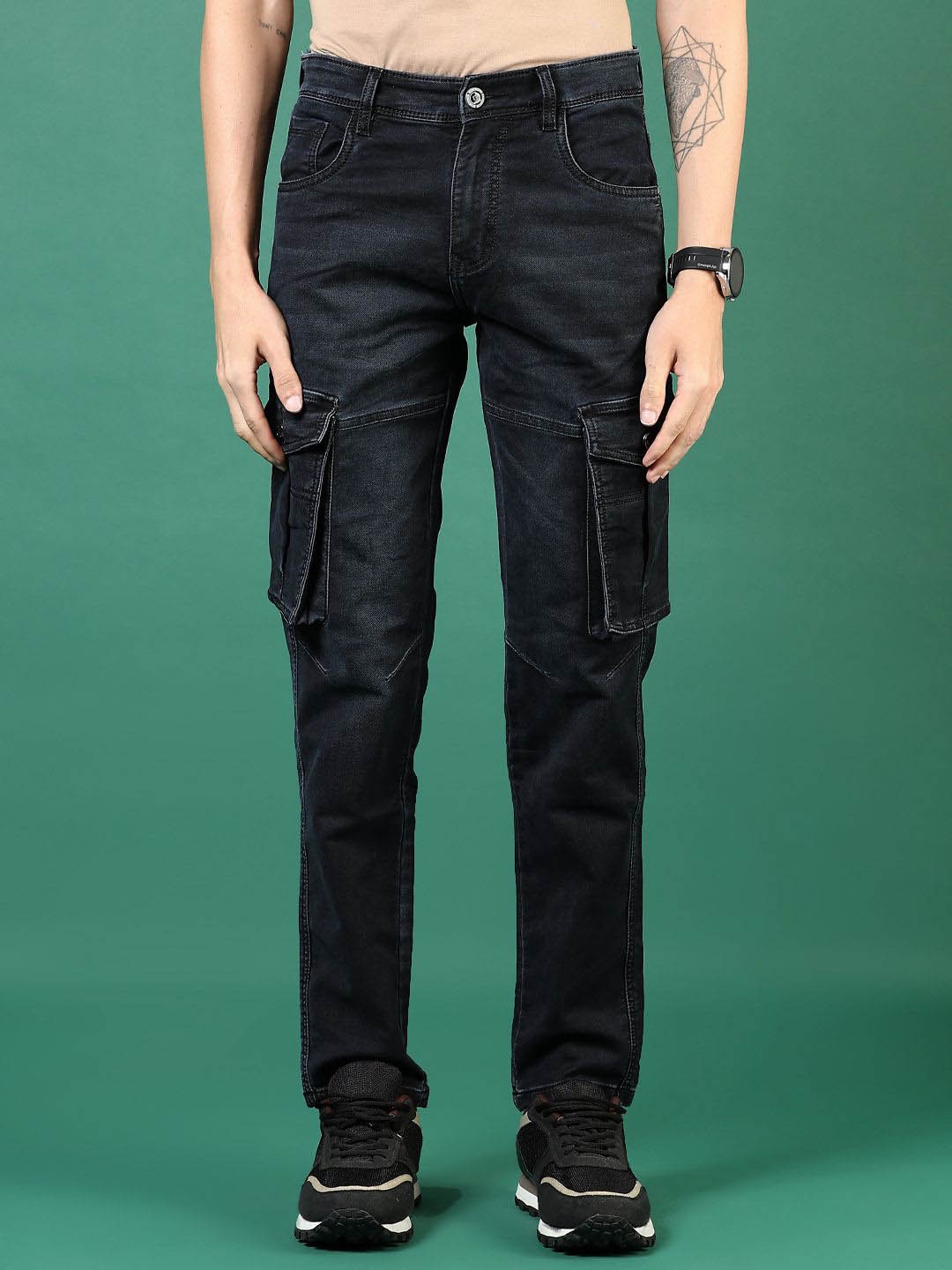 

V-Mart Men Light Fade Jeans, Black